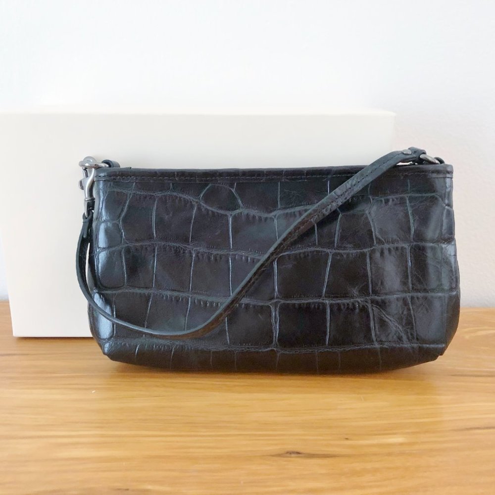 COACH Madison Black Croc Large Wristlet NEW in Box - Picture 4 of 8
